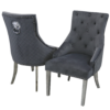 Bentley Lion Knocker Velvet Dining Chairs
