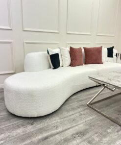 Luxor Curved Boucle Sofa 3 and 6 Seater